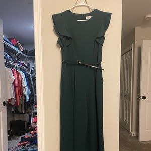 Calvin Klein one piece pant suit. Forest green. Size 8. Never worn